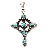 Dyed Synthetic Turquoise Pendants STAS-R140-05AS-04-1