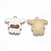 Alloy Enamel Pendants X-ENAM-T011-35KC-RS-2