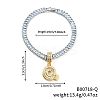 Fashionable Brass Micro Pave Clear Cubic Zirconia Charm Bracelets AF9298-17-1