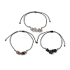 3Pcs 3 Styles Gemstone Braided Bead Bracelets BJEW-JB11146-06-4