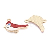 Alloy Enamel Connector Charms PALLOY-Q467-02G-04-2