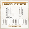 100Pcs Iron Long Paper Clips AJEW-LP0004-46-2