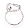 Oval Brass Cup Peg Ring Settings KK-N274-38P-3