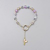 Glass & Acrylic Beaded Mobile Phone Straps AJEW-SZC0003-05A-1