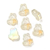 UV Plating Rainbow Iridescent Acrylic Enamel Beads OACR-G012-07C-1