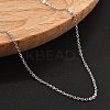 Brass Rolo Chains Necklaces for Women NJEW-D302-45P-2