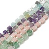 Natural Green Strawberry Quartz & Pink Opal & Southern Jade & Flower Amazonite & Amethyst & Howlite Beads Strands G-H333-03L-2