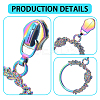 18Pcs 6 Colors Alloy Zipper Sliders with Wreath Charm FIND-GF0008-40-5