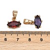 Brass Micro Pave Cubic Zirconia Birthstone Charms KK-P331-01G-M-3