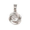 Brass Micro Pave Cubic Zirconia Pendants KK-U041-02P-01-1
