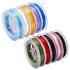   10 Rolls 10 Colors Flat Japanese Crystal Elastic Stretch Thread EW-PH0002-09-1