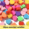 50Pcs Handmade Polymer Clay Beads CLAY-YW0002-35-1