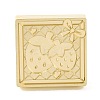 Golden Tone Square Wax Seal Brass Stamp Heads AJEW-Z034-01G-07-2