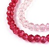 Transparent Gradient Color Glass Beads Strand GLAA-TAC0022-05O-01-4