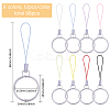 96Pcs 8 Colors Alloy & Nylon Mobile Phone Finger Rings AJEW-GL0002-81-2