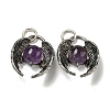 Bat Natural Amethyst Pendants G-F766-03AS-08-1