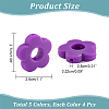  20Pcs 5 Colors Food Grade Eco-Friendly Silicone Beads SIL-NB0001-14B-2