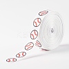 Single Face Baseball Printed Polyester Grosgrain Ribbons SRIB-P019-02-2