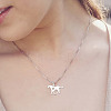 DIY 304 Stainless Steel Horse Pendant Necklace Making Kit DIY-DR0001-44-5