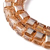 Electroplate Glass Beads Strands EGLA-H108-01A-PL04-3