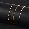 Long-Lasting Plated Brass Curb Chain Necklaces NJEW-K112-07G-NF-2