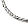 Tarnish Resistant 304 Stainless Steel European Round Snake Chains Bracelets STAS-J015-05-4