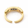 Cubic Zirconia Rectangle Open Cuff Ring KK-A180-29G-2