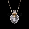 Natural Quartz Crystal Perfume Bottle Pendant Necklace PW-WG2A891-24-1