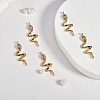 5Pcs Brass Micro Pave Cubic Zirconia Links Connectors ZIRC-SZ0002-80G-4