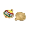 304 Stainless Steel Enamel Pendants STAS-L300-012G-38-2