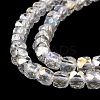 Electroplate Transparent Glass Beads Strands GLAA-C029-03B-5