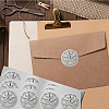 Round Silver Foil Embossed Picture Stickers DIY-WH0503-020-6