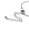 Sunflower Brass Cubic Zirconia Link Bracelets LS-BJEW-A004-01-3