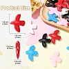 10Pcs 5 Colors Baking Paint Glass Beads LAMP-YW0004-18-3
