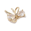 Brass with Clear Cubic Zirconia Pendants KK-Z061-22G-2