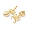 Bowknot Brass Hoop Earrings for Women EJEW-S231-03G-02-2