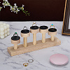 5-Slot PU Leather Round Tiered Ring Organizer Display Stands with Wooden Base RDIS-WH0001-39B-4