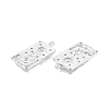 Brass Micro Pave Clear Cubic Zirconia Pendants KK-G432-14P-3