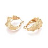Twist Brass Hoop Earrings EJEW-T047-104G-3