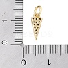 Rack Plating Brass Micro Pave Clear Cubic Zirconia Charms LS-KK-Z060-15G-3