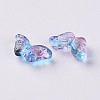Two Tone Transparent Spray Painted Glass Beads LS-GLAA-S190-018M-01-3