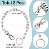 2Pcs Glass Keychain HJEW-SC0002-31-2