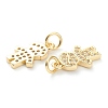 Brass Micro Pave Clear Cubic Zirconia Pendants ZIRC-J041-15-2