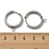 Tarnish Resistant 201 Stainless Steel Huggie Hoop Earrings Findings STAS-A167-01P-P-3
