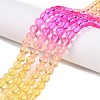 Baking Paint Transparent Glass Beads X-DGLA-M001-8mm-05-6