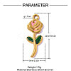 304 Stainless Steel Enamel Pendants STAS-OY019-54G-2
