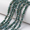 Electroplate Opaque Glass Beads Strands EGLA-A034-P8mm-S03-1