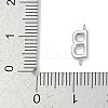304 Stainless Steel Letter Connector Charms STAS-M108-01P-02-3