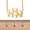 304 Stainless Steel Family Pendants Necklaces for Women NJEW-A045-11G-5