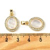 Brass Micro Pave Clear Cubic Zirconia Pendants KK-M277-07C-G-3